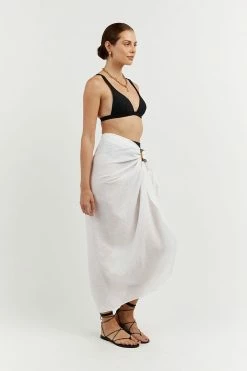 DISSH Boutiques CHLOE WHITE LINEN SARONG