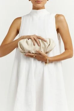 DISSH Boutiques CHRISTIE BONE SCRUNCH BAG ACCESSORIES