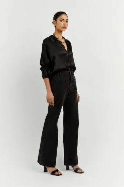 Best reviews of โญ DISSH Boutiques SIMONE BLACK SATIN ๐ SHIRT CLOTHING ๐ 7 DISSH Boutiques SIMONE BLACK SATIN SHIRT CLOTHING