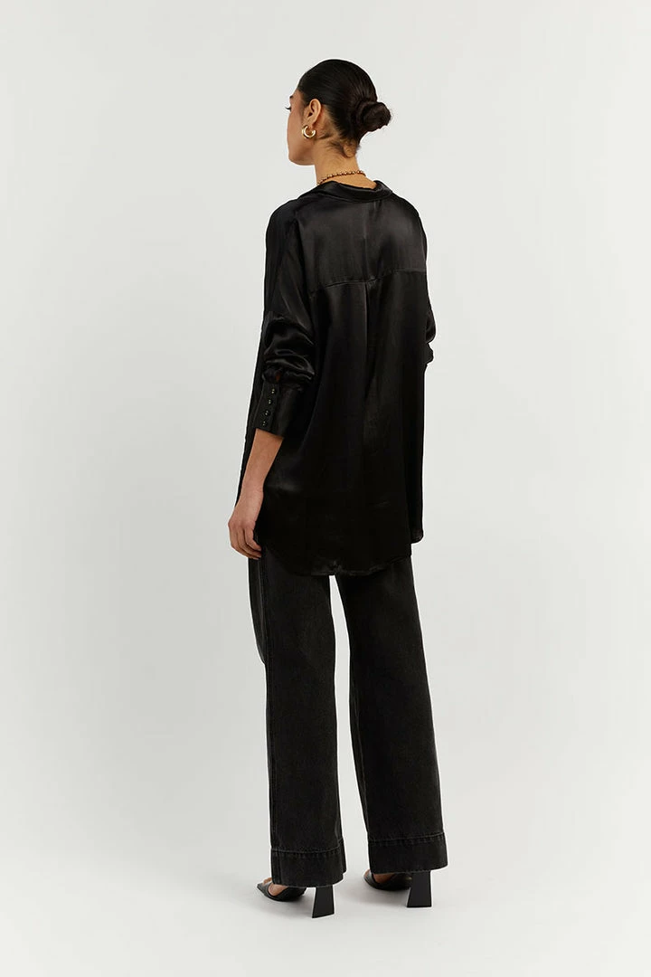 Best reviews of โญ DISSH Boutiques SIMONE BLACK SATIN ๐ SHIRT CLOTHING ๐ 4 DISSH Boutiques SIMONE BLACK SATIN SHIRT CLOTHING