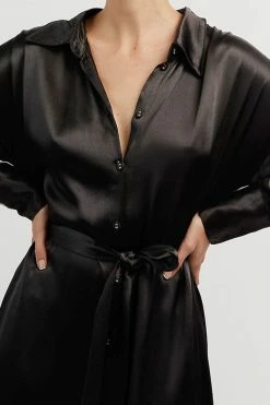 Outlet ๐ DISSH Boutiques SIMONE BLACK LONGLINE ๐ SHIRT ๐ DRESS ๐ 8 DISSH Boutiques SIMONE BLACK LONGLINE SHIRT DRESS