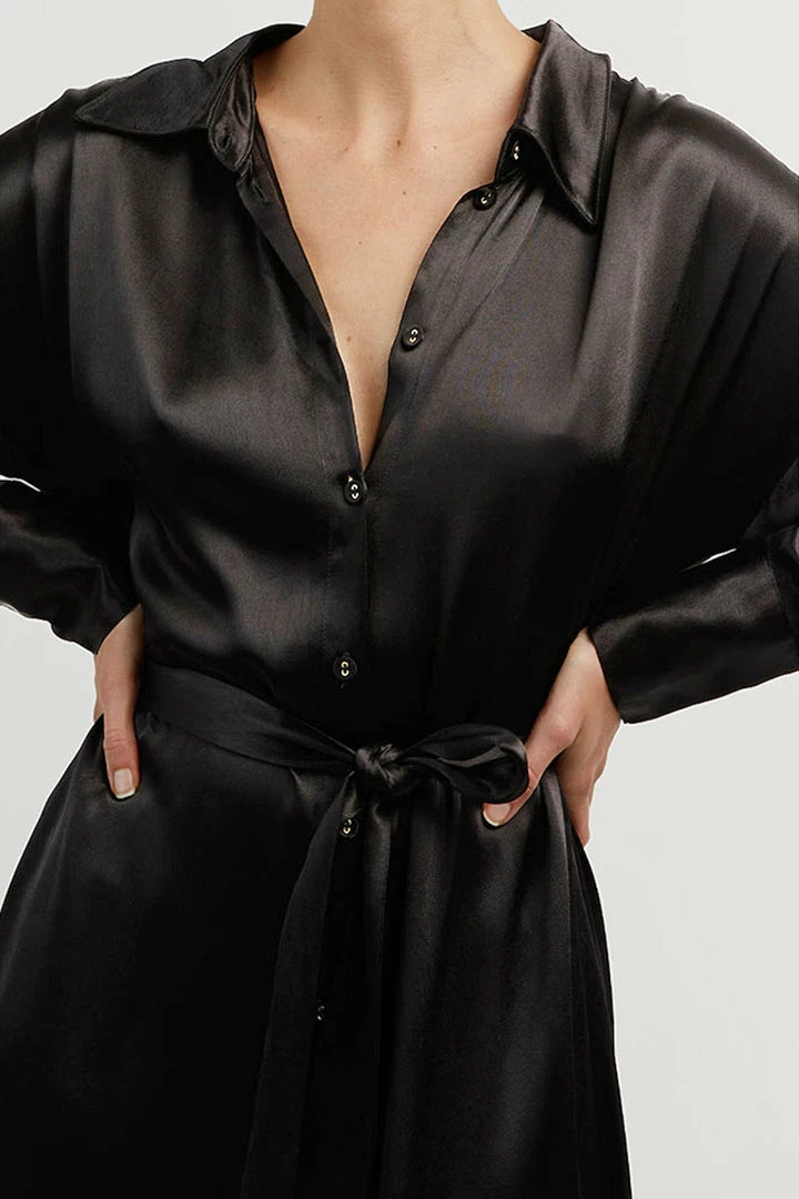 Outlet ๐ DISSH Boutiques SIMONE BLACK LONGLINE ๐ SHIRT ๐ DRESS ๐ 4 DISSH Boutiques SIMONE BLACK LONGLINE SHIRT DRESS