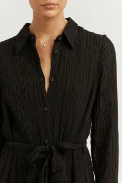 Best Sale โจ DISSH Boutiques SUNMOTION RUNWAY PERCY BLACK MIDI ๐ SHIRT ๐ DRESS โญ 11 DISSH Boutiques SUNMOTION RUNWAY PERCY BLACK MIDI SHIRT DRESS