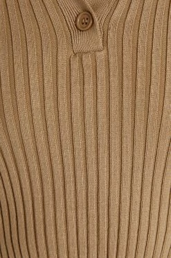 DISSH Boutiques MILLICENT BEIGE LONG SLEEVE KNIT TOPS