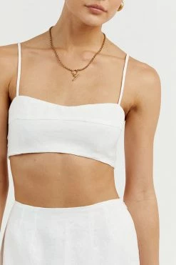 DISSH Boutiques VIENNA WHITE LINEN MINI SKIRT CLOTHING