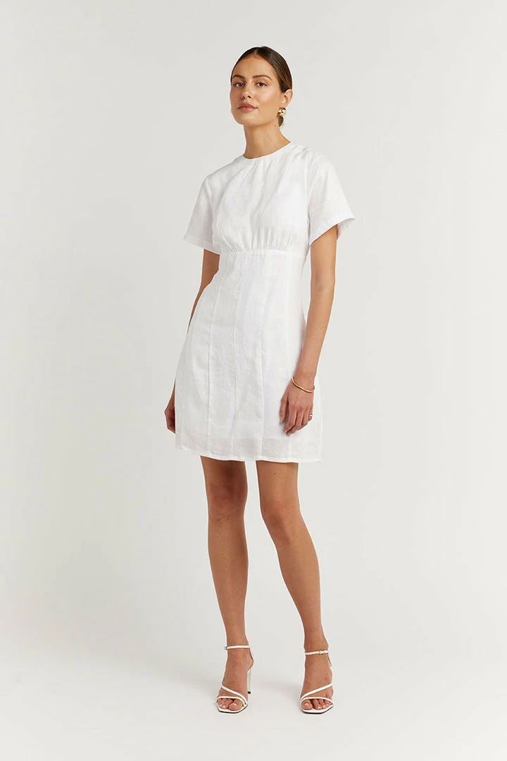 Best Pirce β DISSH Boutiques CLOTHING NOVA WHITE LINEN MINI π DRESS π 1 DISSH Boutiques CLOTHING NOVA WHITE LINEN MINI DRESS