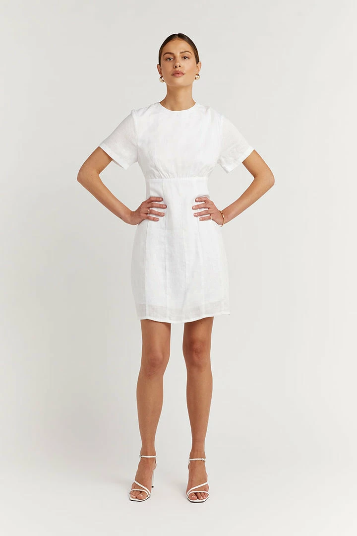 Best Pirce β DISSH Boutiques CLOTHING NOVA WHITE LINEN MINI π DRESS π 3 DISSH Boutiques CLOTHING NOVA WHITE LINEN MINI DRESS