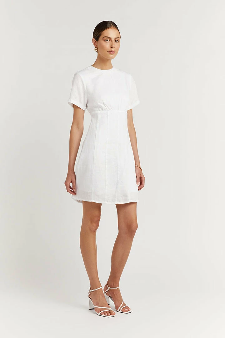 Best Pirce β DISSH Boutiques CLOTHING NOVA WHITE LINEN MINI π DRESS π 4 DISSH Boutiques CLOTHING NOVA WHITE LINEN MINI DRESS