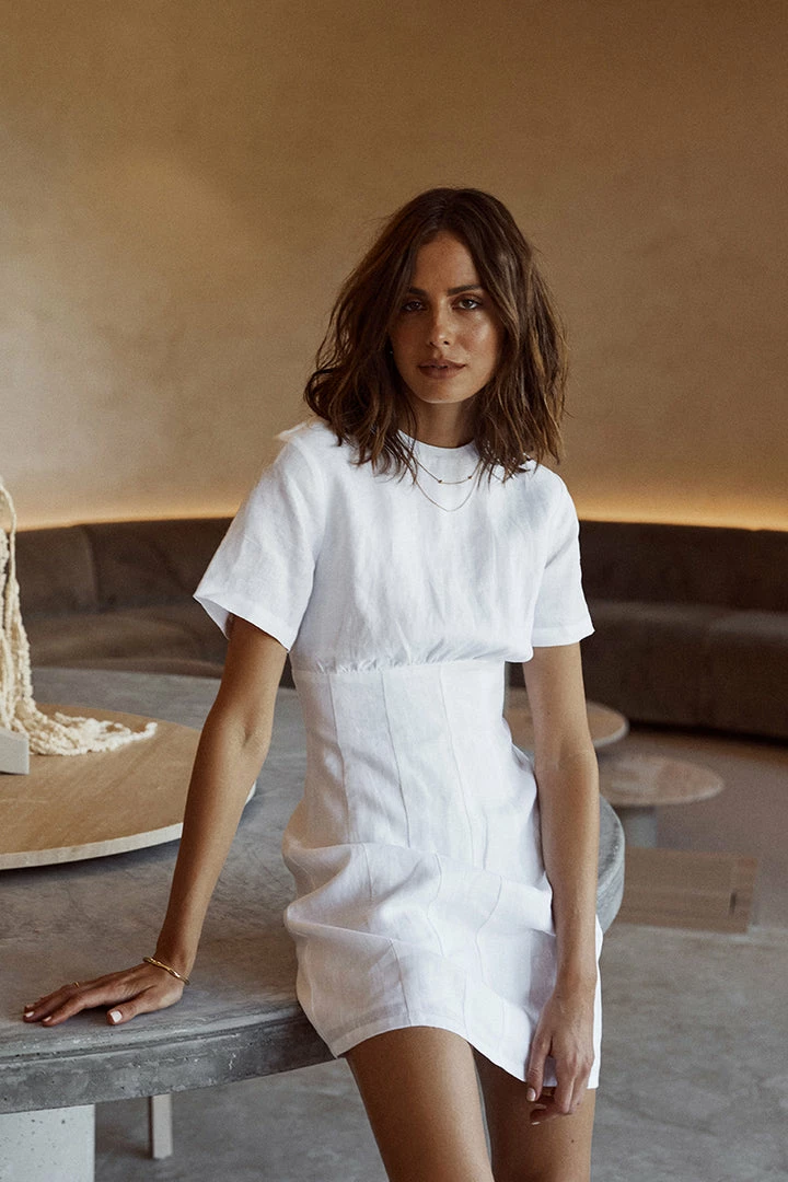 Best Pirce β DISSH Boutiques CLOTHING NOVA WHITE LINEN MINI π DRESS π 2 DISSH Boutiques CLOTHING NOVA WHITE LINEN MINI DRESS