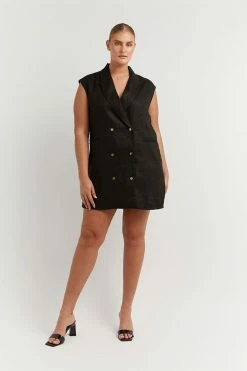 Outlet ๐งจ DISSH Boutiques LOGAN BLACK LINEN BLAZER ๐ DRESS CLOTHING ๐งจ 18 DISSH Boutiques LOGAN BLACK LINEN BLAZER DRESS CLOTHING