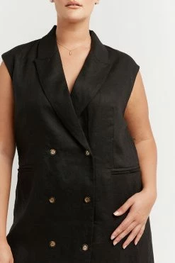 Outlet ๐งจ DISSH Boutiques LOGAN BLACK LINEN BLAZER ๐ DRESS CLOTHING ๐งจ 16 DISSH Boutiques LOGAN BLACK LINEN BLAZER DRESS CLOTHING