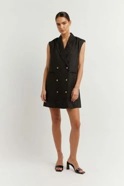 Outlet ๐งจ DISSH Boutiques LOGAN BLACK LINEN BLAZER ๐ DRESS CLOTHING ๐งจ 13 DISSH Boutiques LOGAN BLACK LINEN BLAZER DRESS CLOTHING