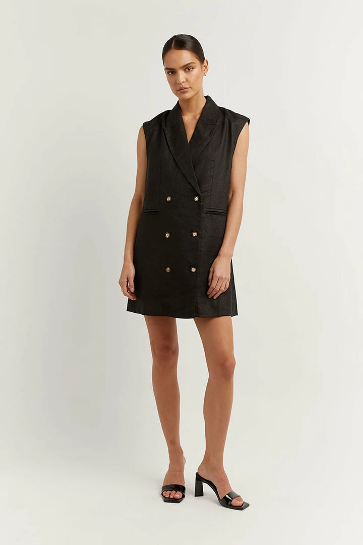 Outlet ๐งจ DISSH Boutiques LOGAN BLACK LINEN BLAZER ๐ DRESS CLOTHING ๐งจ 3 DISSH Boutiques LOGAN BLACK LINEN BLAZER DRESS CLOTHING