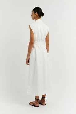 Promo ๐ฅ DISSH Boutiques LOGAN OFF WHITE LINEN MIDI ๐ DRESS ๐ฅฐ 8 DISSH Boutiques LOGAN OFF WHITE LINEN MIDI DRESS