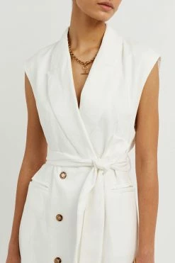 Promo ๐ฅ DISSH Boutiques LOGAN OFF WHITE LINEN MIDI ๐ DRESS ๐ฅฐ 9 DISSH Boutiques LOGAN OFF WHITE LINEN MIDI DRESS