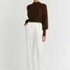 DISSH Boutiques AIDA CHOCOLATE CROPPED KNIT JUMPER