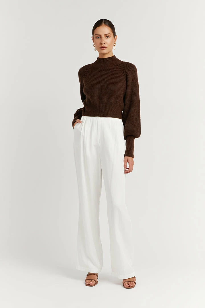 Deals ๐ฅฐ DISSH Boutiques AIDA CHOCOLATE CROPPED KNIT JUMPER โ 1 DISSH Boutiques AIDA CHOCOLATE CROPPED KNIT JUMPER