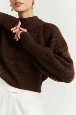 Deals ๐ฅฐ DISSH Boutiques AIDA CHOCOLATE CROPPED KNIT JUMPER โ 9 DISSH Boutiques AIDA CHOCOLATE CROPPED KNIT JUMPER