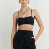 DISSH Boutiques KARLA NAVY LINEN BLEND CROP CLOTHING