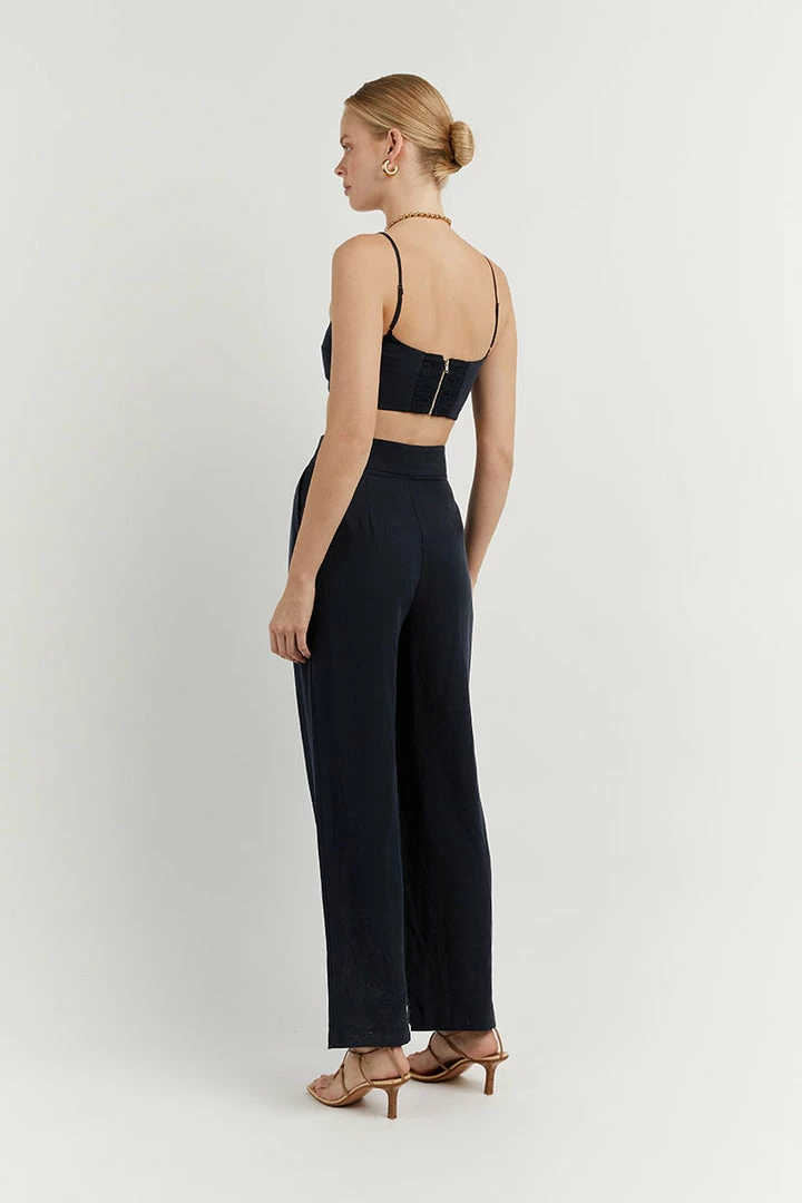 Coupon ๐ DISSH Boutiques KARLA NAVY LINEN BLEND CROP CLOTHING โ๏ธ 4 DISSH Boutiques KARLA NAVY LINEN BLEND CROP CLOTHING