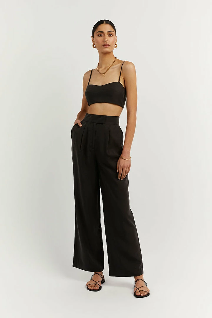 Best Sale ๐ DISSH Boutiques KARLA BLACK LINEN BLEND PANT CLOTHING โญ 3 DISSH Boutiques KARLA BLACK LINEN BLEND PANT CLOTHING