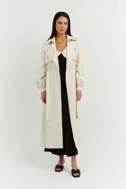 SENSO CLOTHING SERENA STONE GATHERED TRENCH