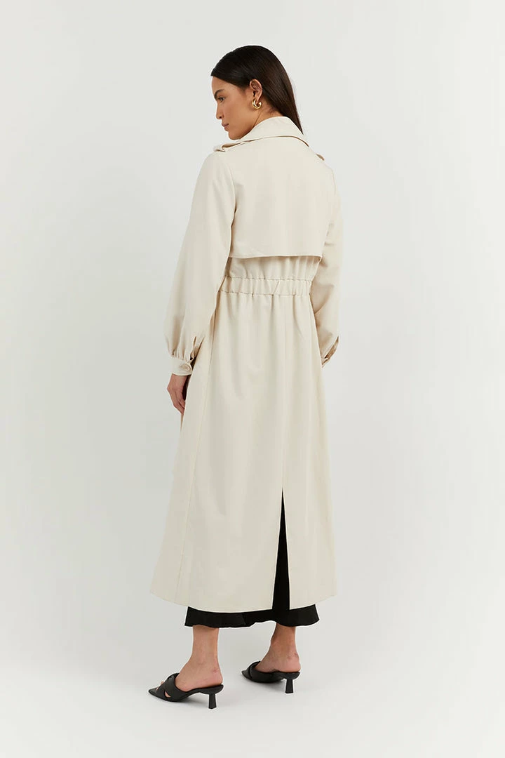 New ๐ SENSO CLOTHING SERENA STONE GATHERED TRENCH ๐ 5 SENSO CLOTHING SERENA STONE GATHERED TRENCH