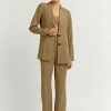 DISSH Boutiques KARLA FERN GREEN LINEN BLEND BLAZER