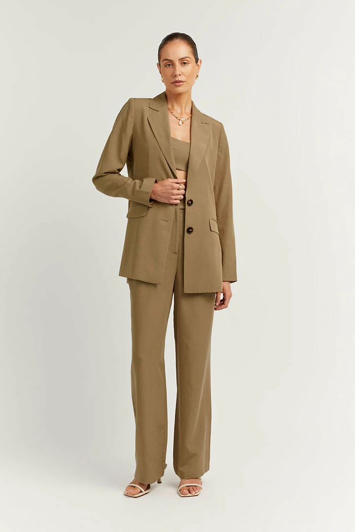 Wholesale ๐ DISSH Boutiques KARLA FERN GREEN LINEN BLEND BLAZER ๐ 1 DISSH Boutiques KARLA FERN GREEN LINEN BLEND BLAZER