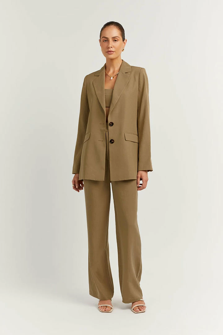 Wholesale ๐ DISSH Boutiques KARLA FERN GREEN LINEN BLEND BLAZER ๐ 4 DISSH Boutiques KARLA FERN GREEN LINEN BLEND BLAZER