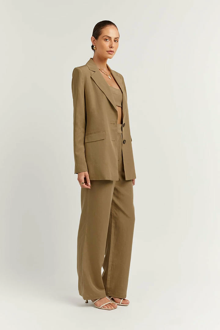 Wholesale ๐ DISSH Boutiques KARLA FERN GREEN LINEN BLEND BLAZER ๐ 5 DISSH Boutiques KARLA FERN GREEN LINEN BLEND BLAZER