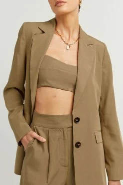 Wholesale ๐ DISSH Boutiques KARLA FERN GREEN LINEN BLEND BLAZER ๐ 13 DISSH Boutiques KARLA FERN GREEN LINEN BLEND BLAZER