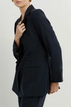 Flash Sale ๐ฅฐ DISSH Boutiques CLOTHING KARLA NAVY LINEN BLEND BLAZER โจ 11 DISSH Boutiques CLOTHING KARLA NAVY LINEN BLEND BLAZER