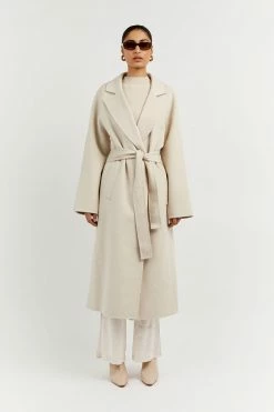 DISSH Boutiques MATILDA BONE WOOL FELT COAT