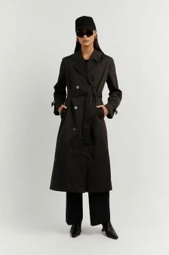 DISSH Boutiques CLOTHING FOSTER BLACK TRENCH COAT