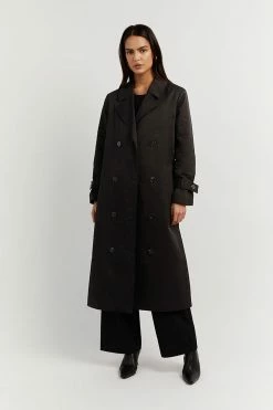 DISSH Boutiques CLOTHING FOSTER BLACK TRENCH COAT