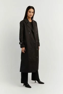 DISSH Boutiques CLOTHING FOSTER BLACK TRENCH COAT