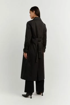 DISSH Boutiques CLOTHING FOSTER BLACK TRENCH COAT
