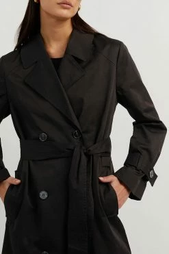 DISSH Boutiques CLOTHING FOSTER BLACK TRENCH COAT