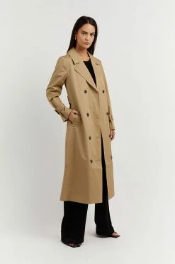 Buy โ DISSH Boutiques FOSTER TAN TRENCH ๐งฅ COAT โญ 9 DISSH Boutiques FOSTER TAN TRENCH COAT