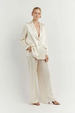 DISSH Boutiques KIAH PEARL SATIN BLAZER CLOTHING