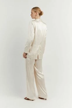 DISSH Boutiques KIAH PEARL SATIN BLAZER CLOTHING