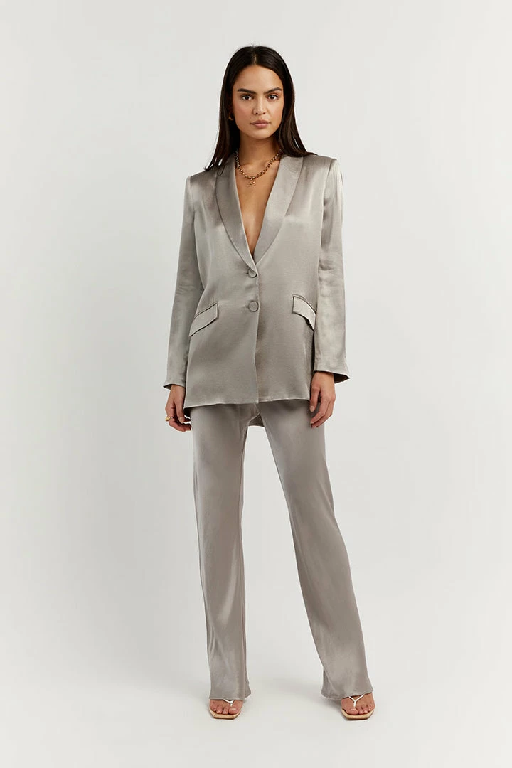 Buy ๐ฅ DISSH Boutiques CLOTHING KIAH PEWTER SATIN BLAZER ๐ฅฐ 2 DISSH Boutiques CLOTHING KIAH PEWTER SATIN BLAZER