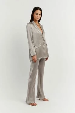 Buy ๐ฅ DISSH Boutiques CLOTHING KIAH PEWTER SATIN BLAZER ๐ฅฐ 9 DISSH Boutiques CLOTHING KIAH PEWTER SATIN BLAZER