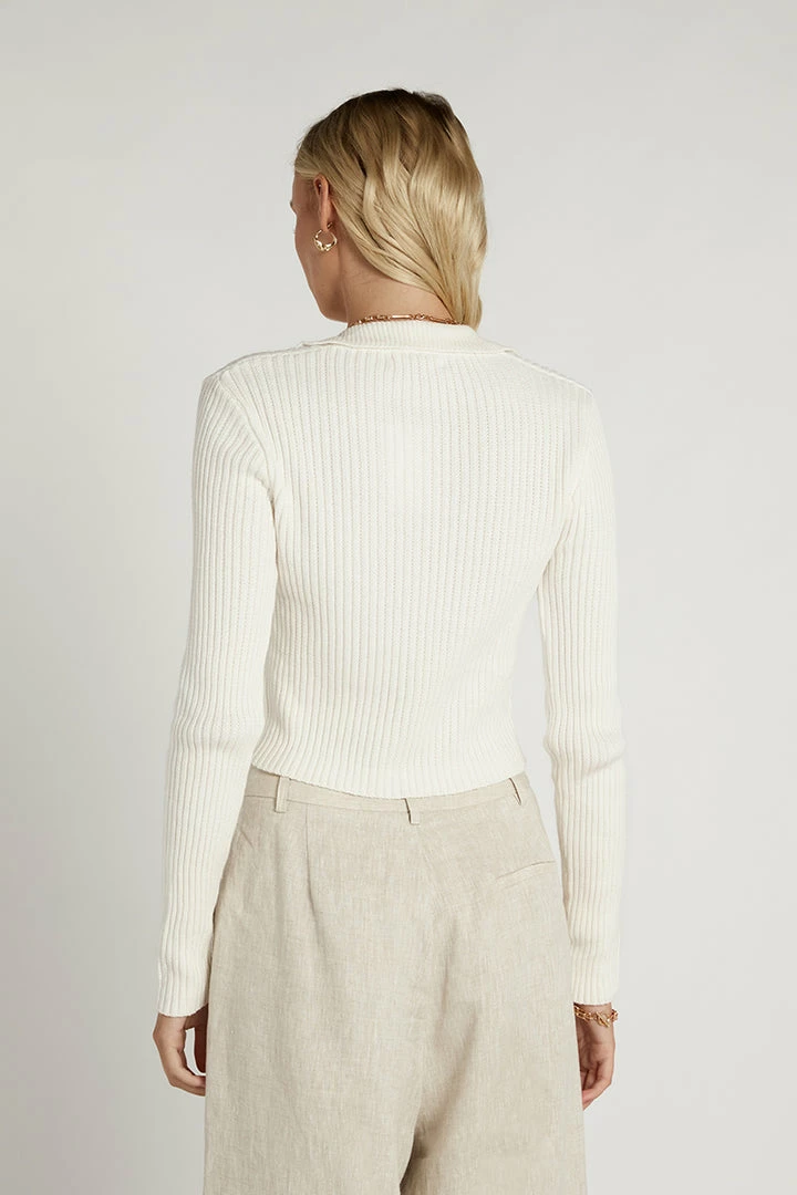 Best Pirce β€οΈ DISSH Boutiques ESSENTIAL WHITE ZIP FRONT KNIT TOPS π€© 4 DISSH Boutiques ESSENTIAL WHITE ZIP FRONT KNIT TOPS