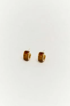 DISSH Boutiques LUCY GOLD AND TORT EARRINGS ACCESSORIES