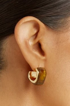 DISSH Boutiques LUCY GOLD AND TORT EARRINGS ACCESSORIES