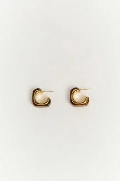 DISSH Boutiques LUCY GOLD AND TORT EARRINGS ACCESSORIES