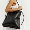 DISSH Boutiques PARKER BLACK LEATHER TOTE BAG