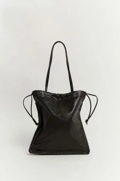 DISSH Boutiques PARKER BLACK LEATHER TOTE BAG